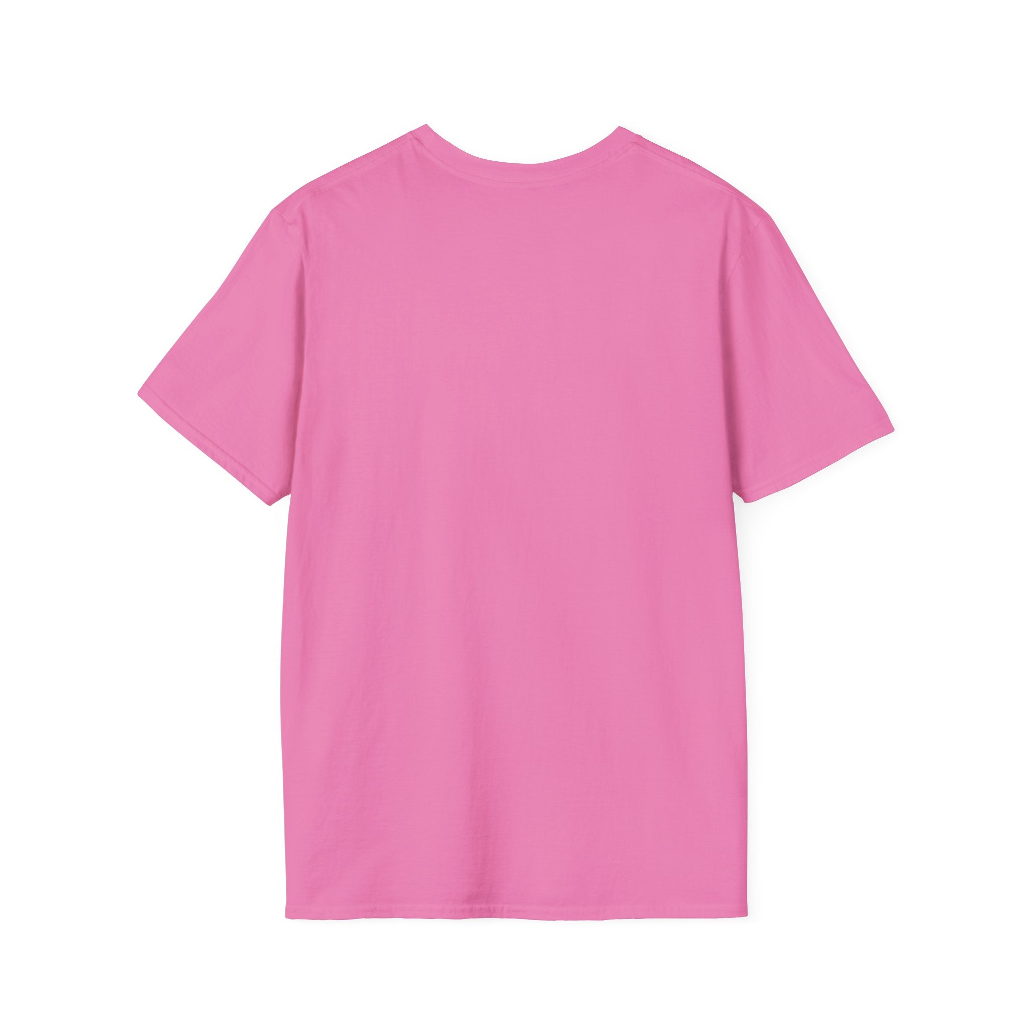 Pink T-shirt with retro I am Florida map graphic and palm trees on front