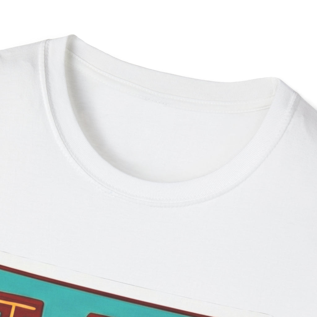 White T-shirt crew neck and collar seam close-up