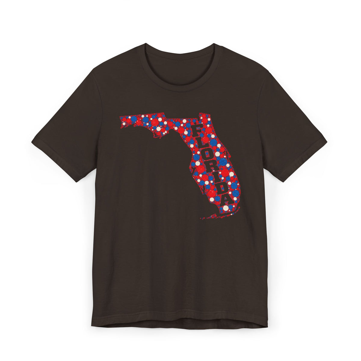Florida State Floral Pattern T-Shirt | Colorful Florida Outline Graphic Tee