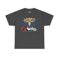 Cape Dad T‑shirt, dark gray, pop art comic chest design