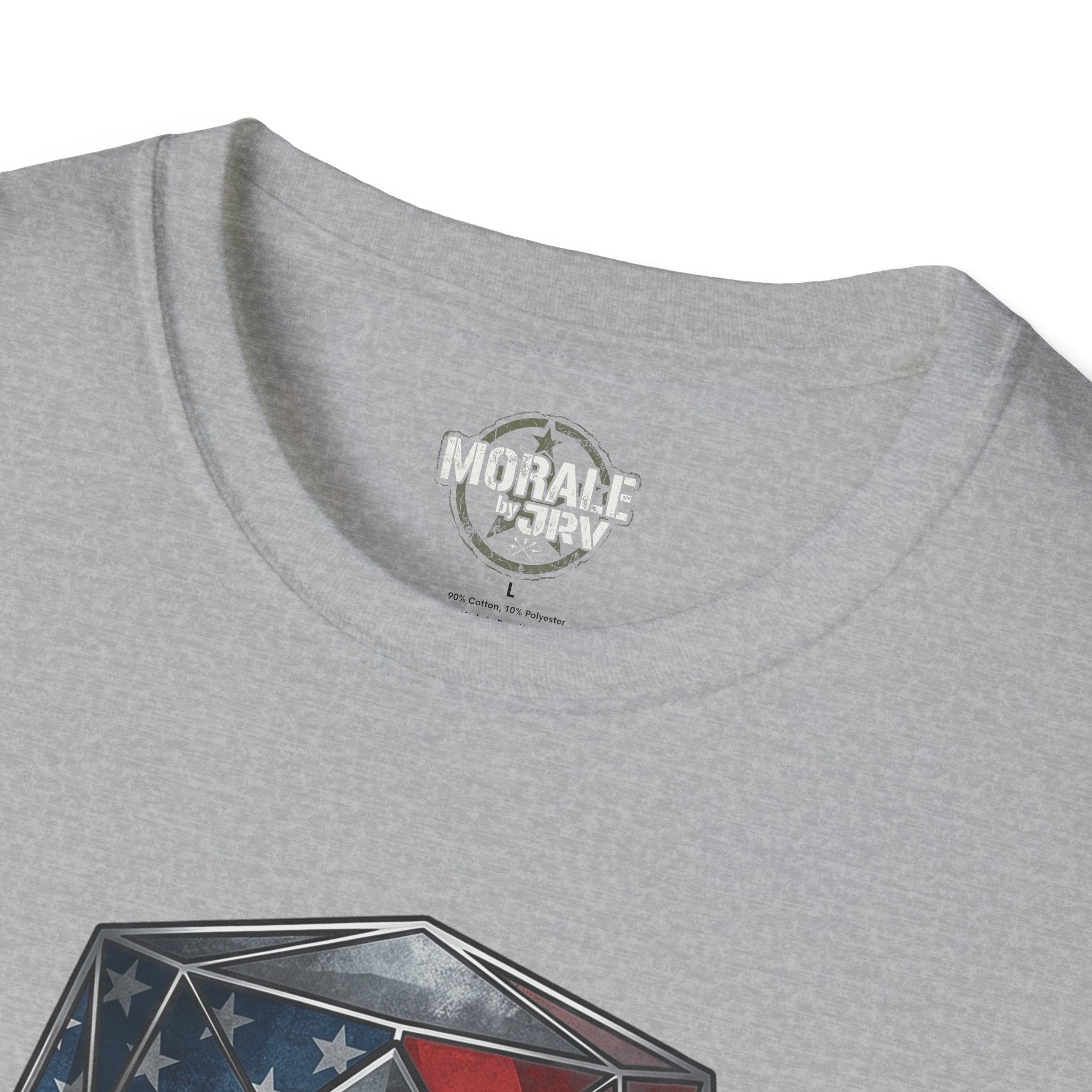 Sport Grey T-shirt neck logo patch and collar