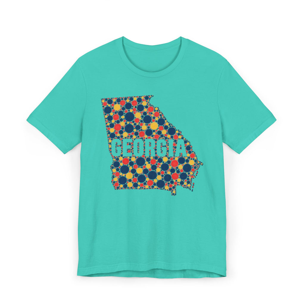 Georgia State Map Floral Pattern T-Shirt | Georgia Outline Graphic Tee