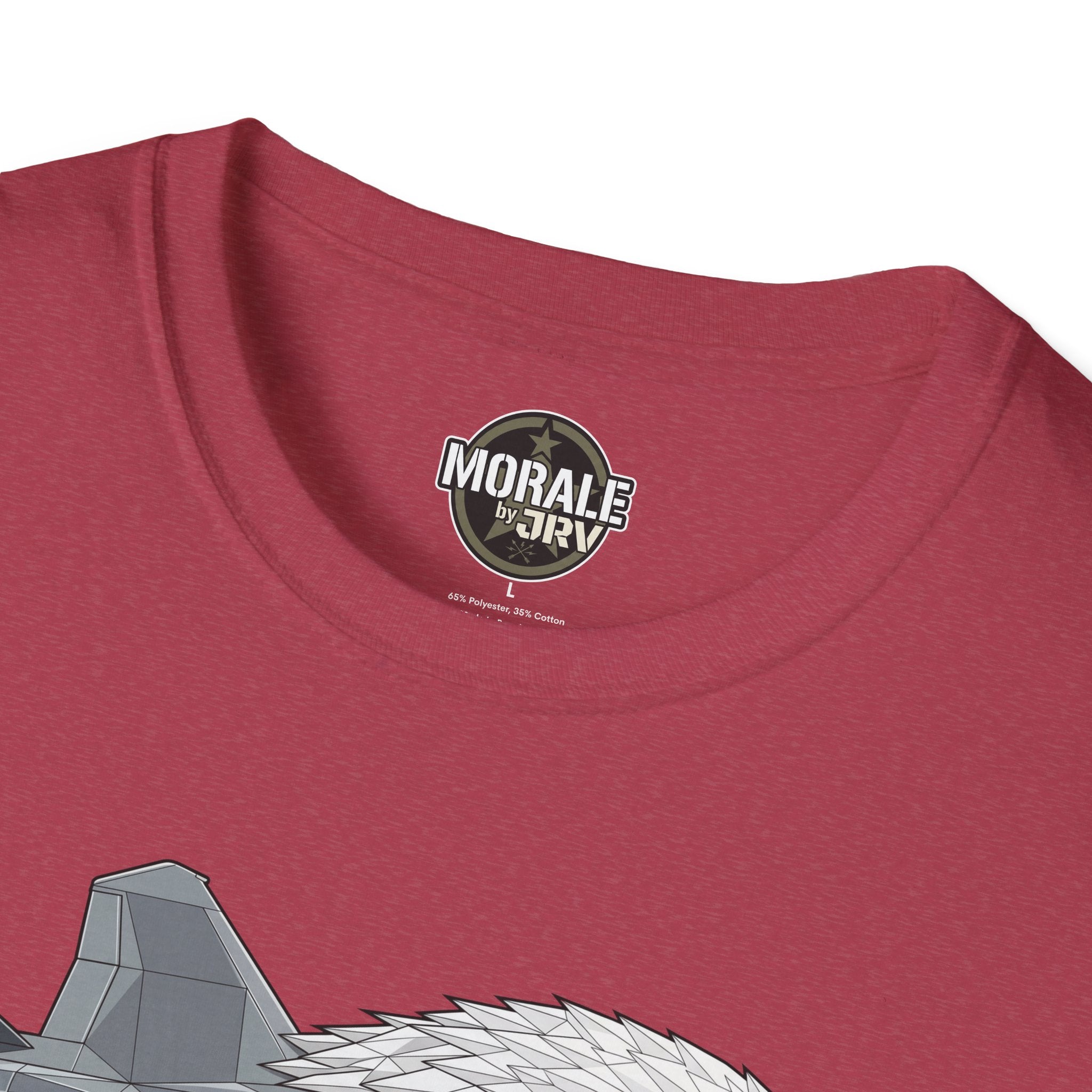 T-Shirt mit Rundhalsausschnitt und Brustlogo, obere Jet-Grafik