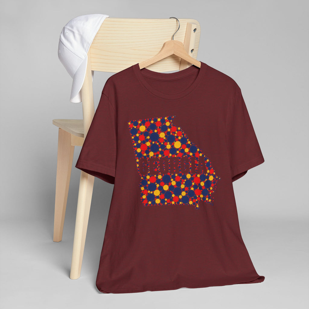 Georgia State Map Floral Pattern T-Shirt | Georgia Outline Graphic Tee