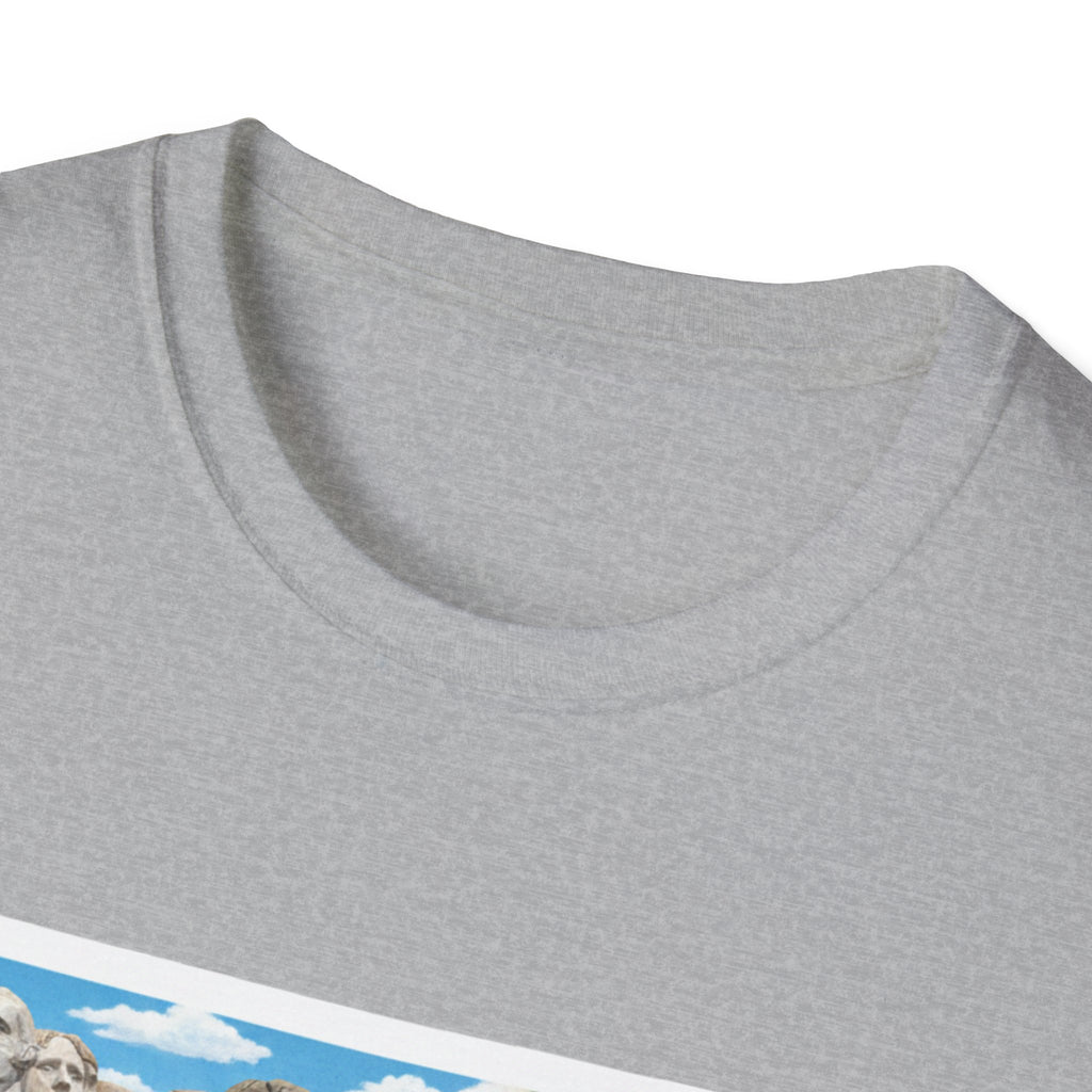 Heather grey crew-neck T-shirt neckline close-up with stitched collar