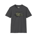 AH-64 Apache T-Shirt in dark heather with front helicopter graphic