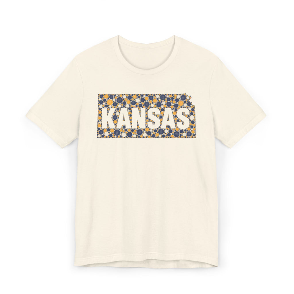 Kansas State Floral Pattern T-Shirt | Kansas Map Outline Graphic Tee