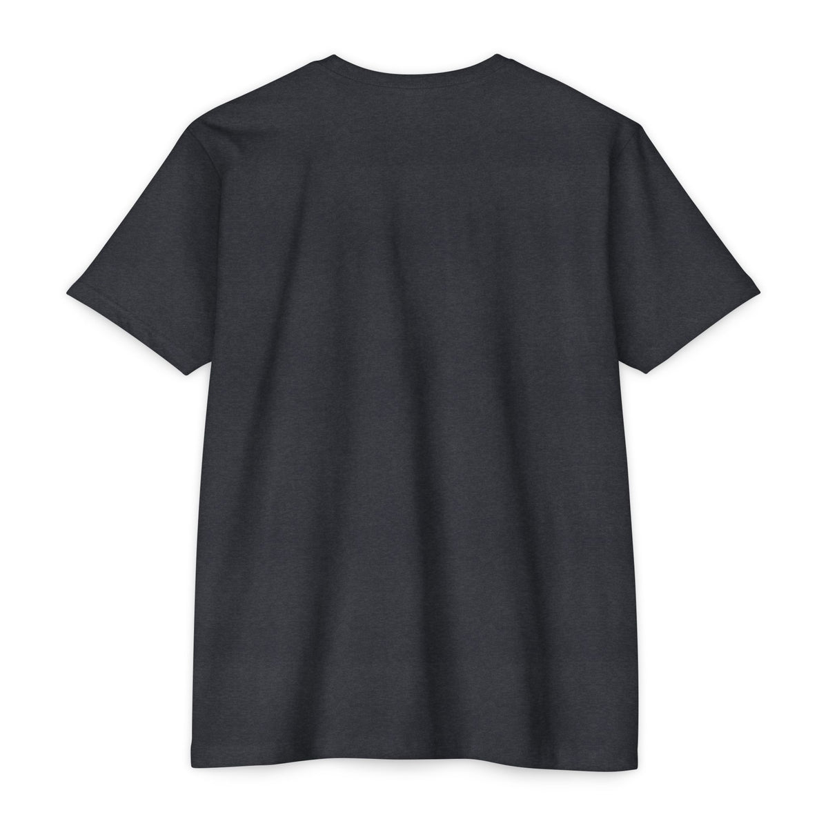 Unisex T-shirt, dark charcoal black, short sleeves, crew neck, plain front