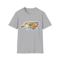 North Carolina T-shirt in sport grey, “First in Flight” plane over state outline graphic