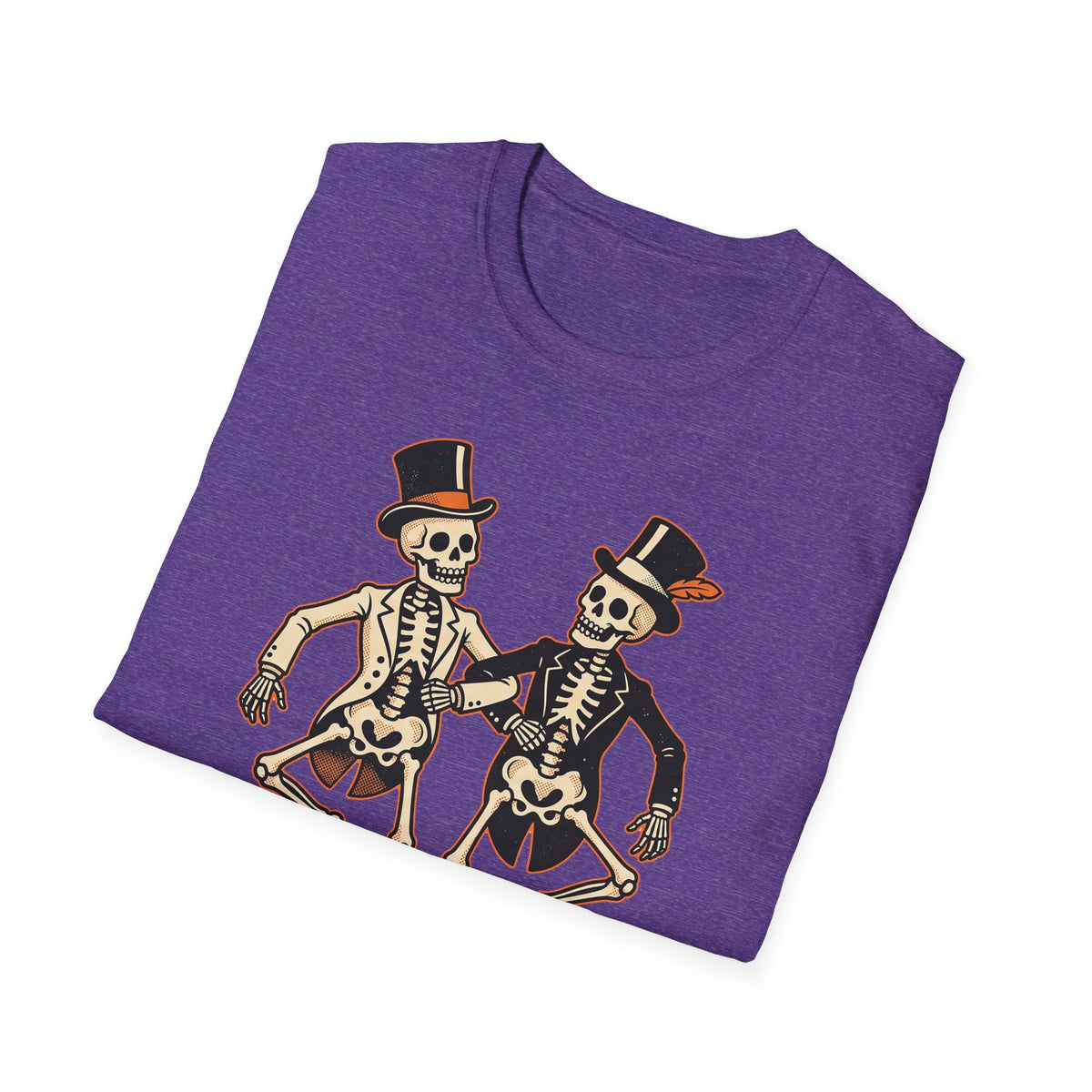 Dancing Skeletons The Graveyard Shift T-Shirt - Vintage Halloween Tee