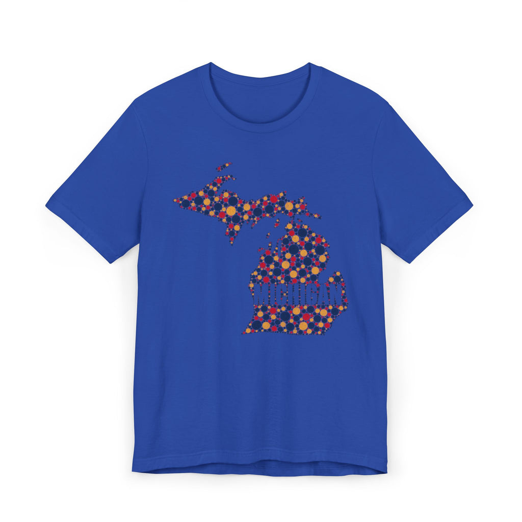 Michigan State Floral Map T-Shirt | Michigan Outline Graphic Tee