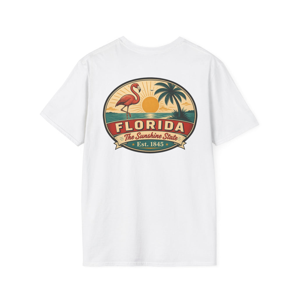 White T-shirt with Florida badge graphic on chest