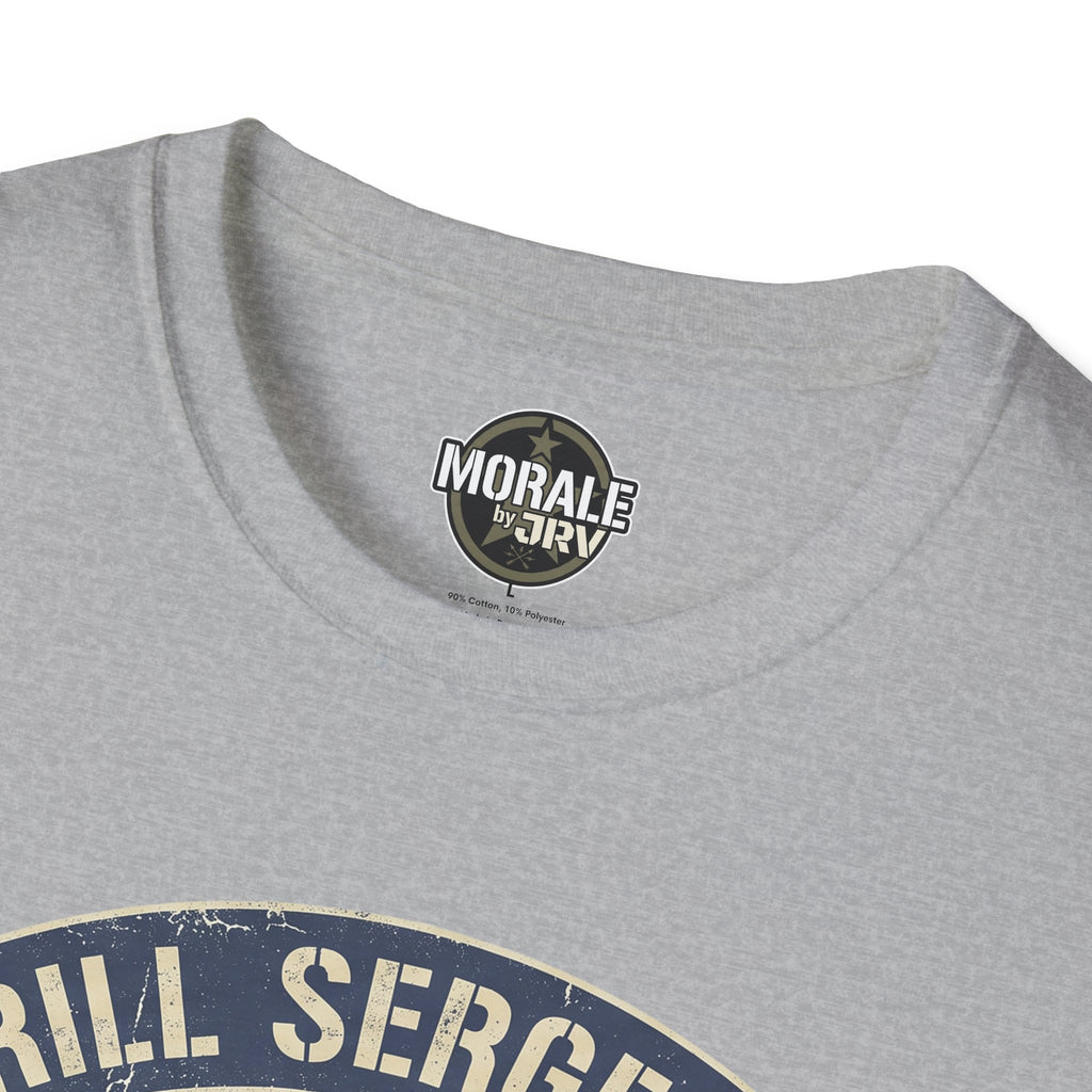 Sport grey T-shirt neckline with small 'MORALP by DRIV' label