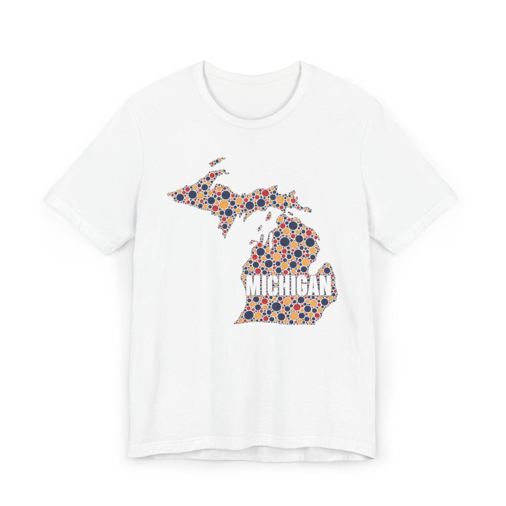 Michigan State Floral Map T-Shirt | Michigan Outline Graphic Tee