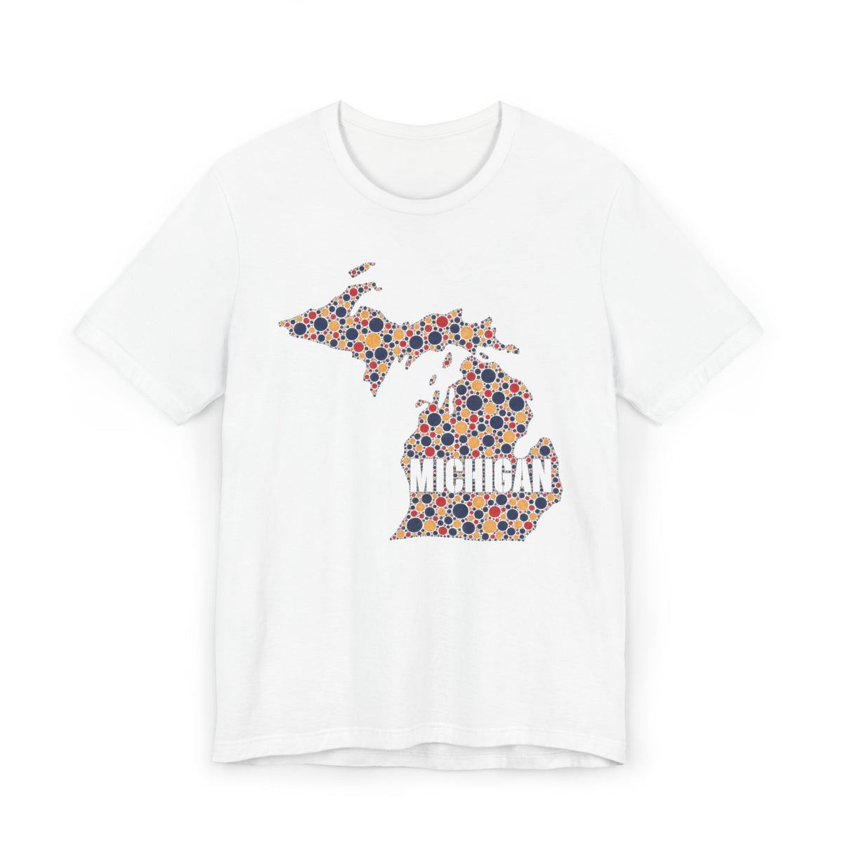 Michigan State Floral Map T-Shirt | Michigan Outline Graphic Tee