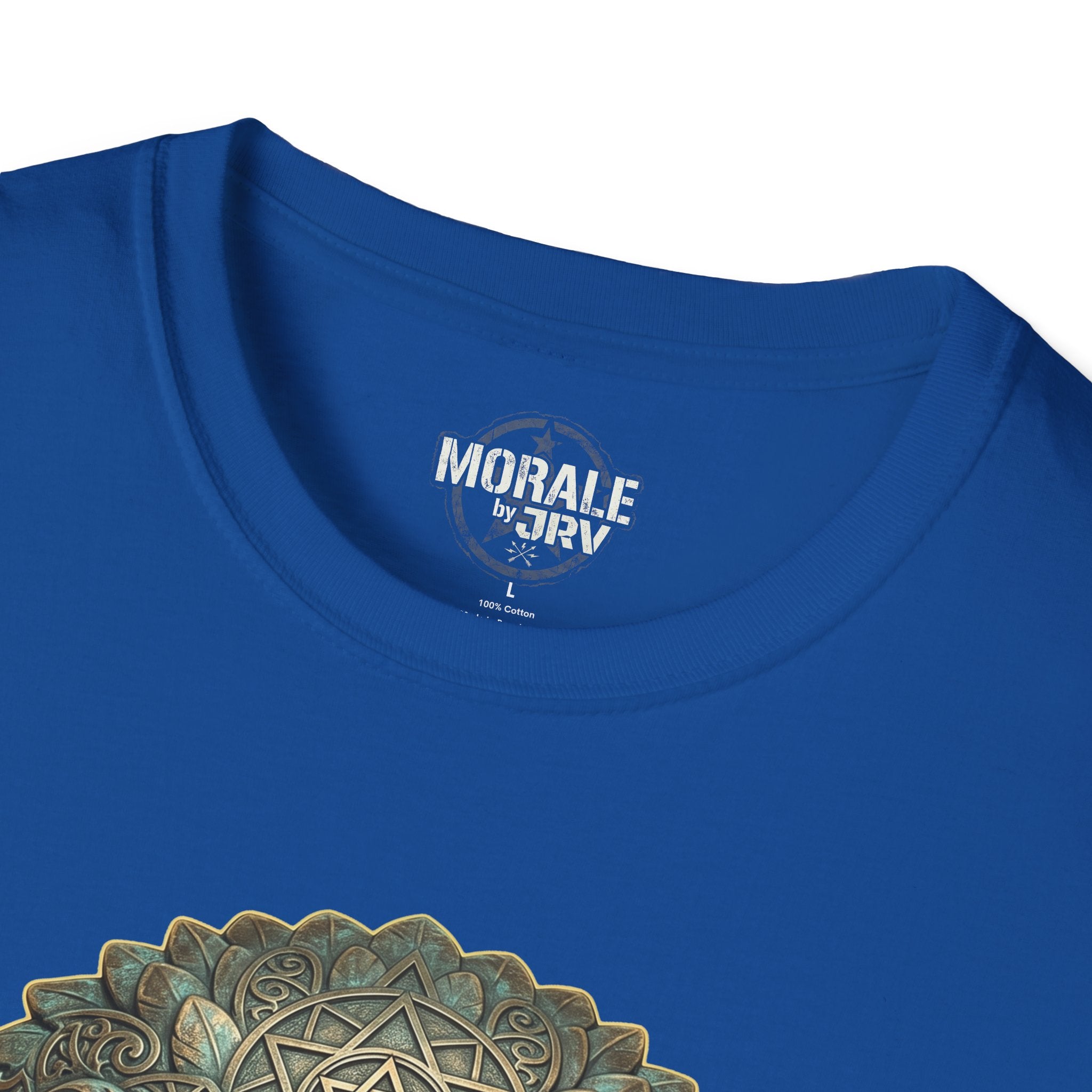 Royal blue T-shirt with back neck label
