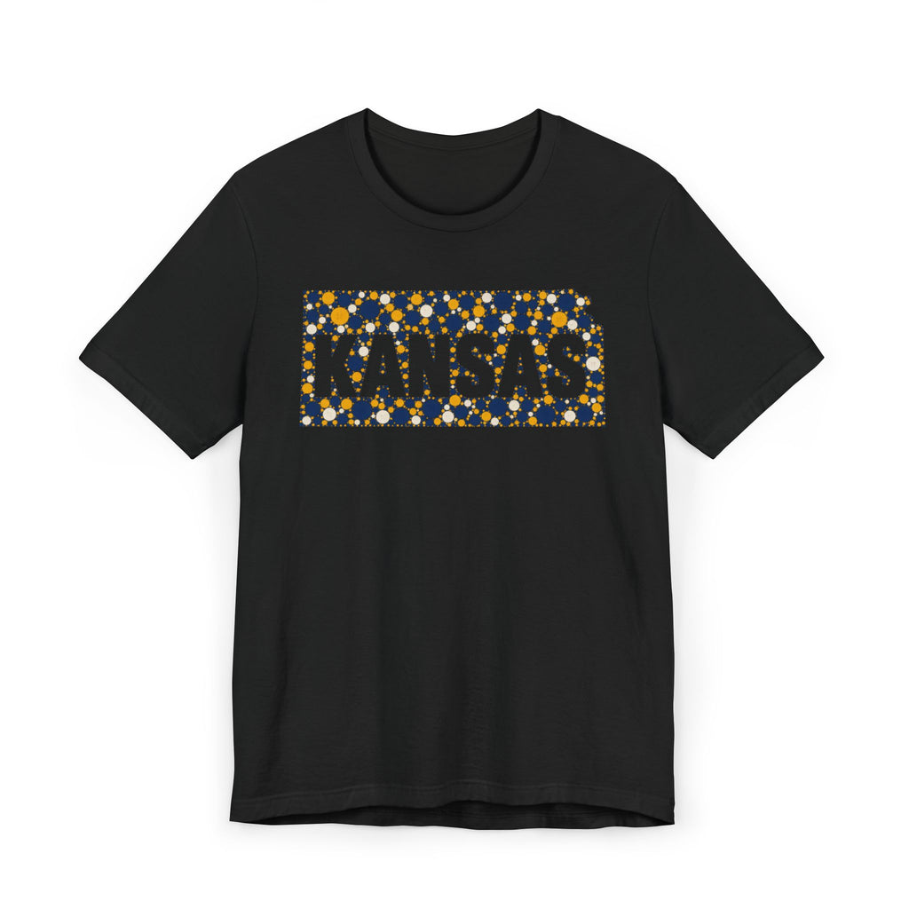 Kansas State Floral Pattern T-Shirt | Kansas Map Outline Graphic Tee