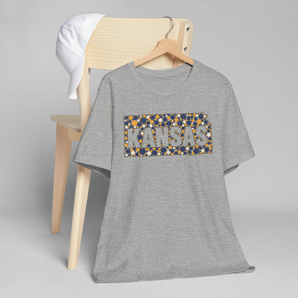 Kansas State Floral Pattern T-Shirt | Kansas Map Outline Graphic Tee
