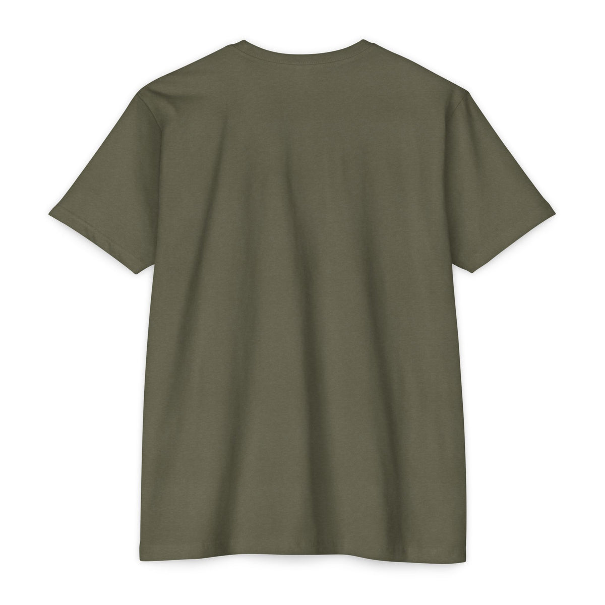 Men's dark olive stealth B-2 bomber T-shirt, crew neck, plain back, short sleeves