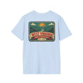 Light blue West Virginia “Wild & Wonderful” graphic t-shirt, Est. 1863 badge.