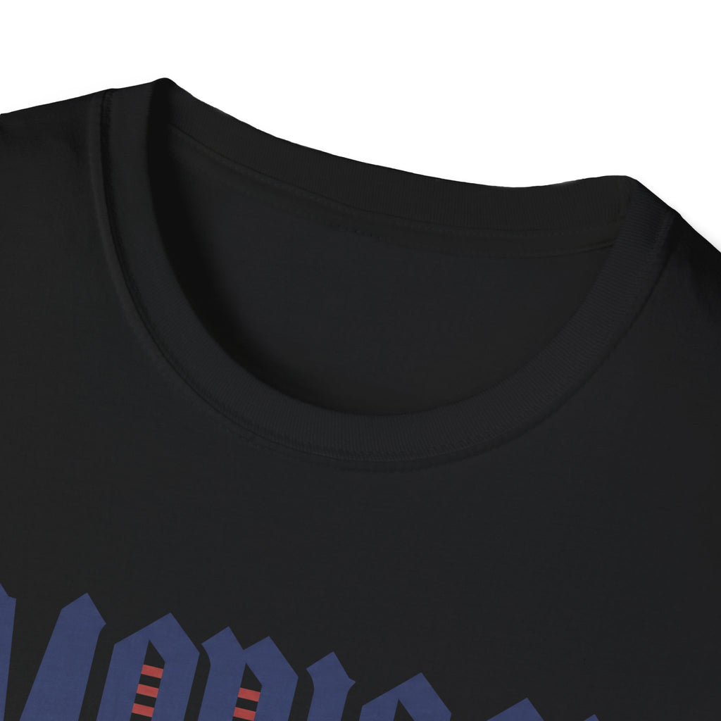 American Flag Stripe Lettering T-Shirt - Patriotic USA Pride Tee