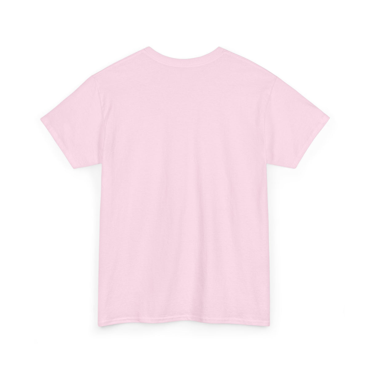 Light pink crew-neck T-shirt, short sleeves (back view)