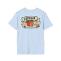 Light blue T-shirt with Georgia badge logo and peach fruit graphic on front