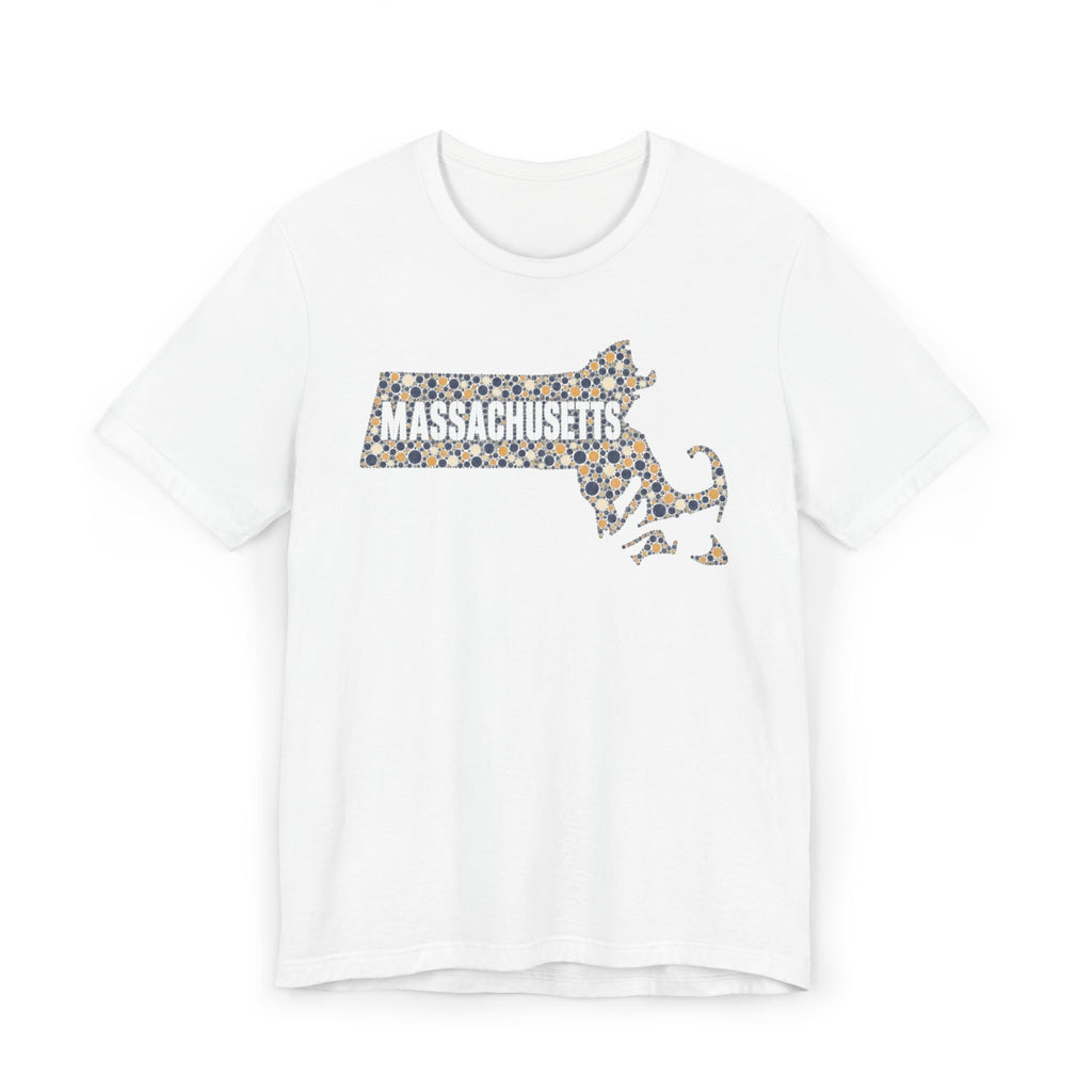 Massachusetts State Floral Map T-Shirt | Massachusetts Outline Graphic Tee