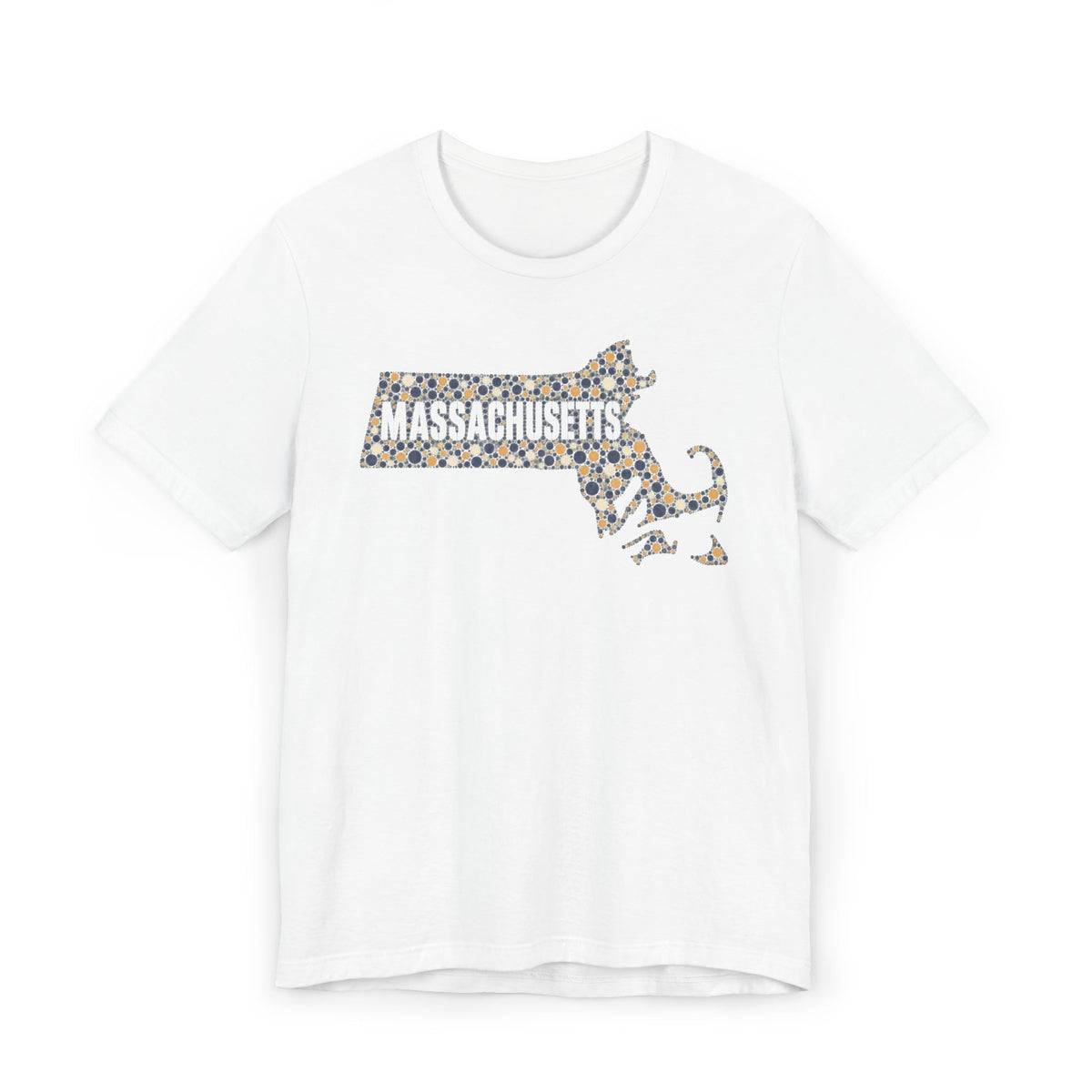Massachusetts State Floral Map T-Shirt | Massachusetts Outline Graphic Tee