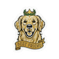 Golden Retriever sticker “Best Friend” with green laurel wreath
