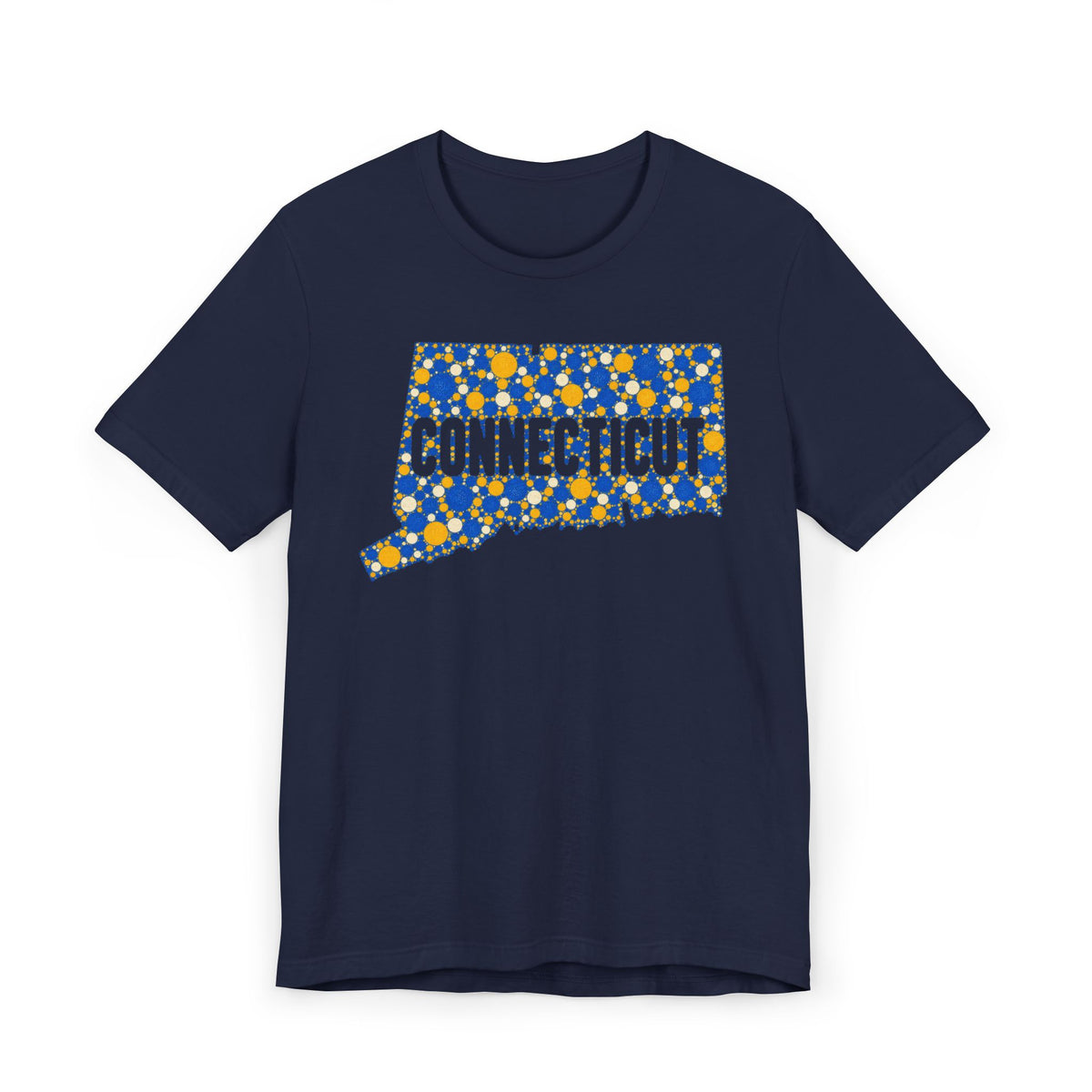 Connecticut State Floral Pattern T-Shirt | Connecticut Map Outline Graphic Tee