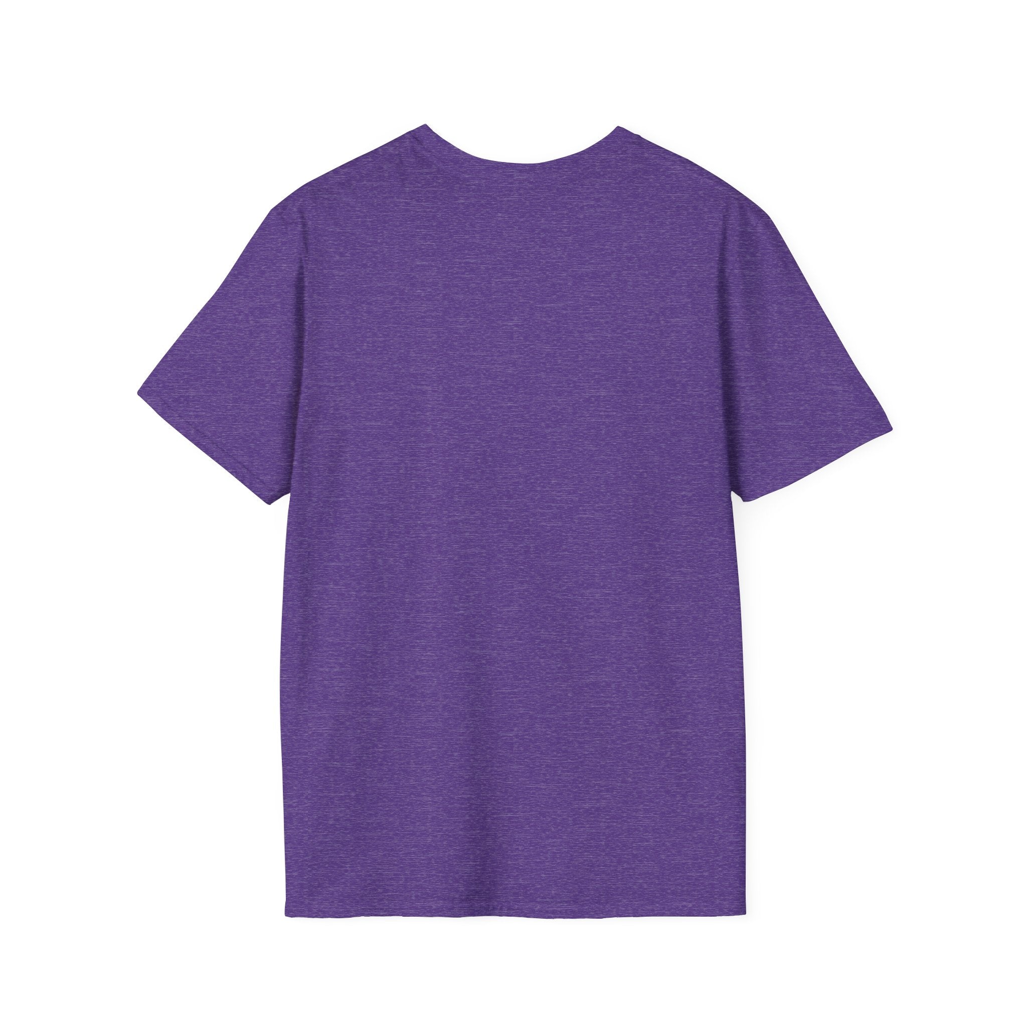 Purple T-shirt, plain front with crew neck