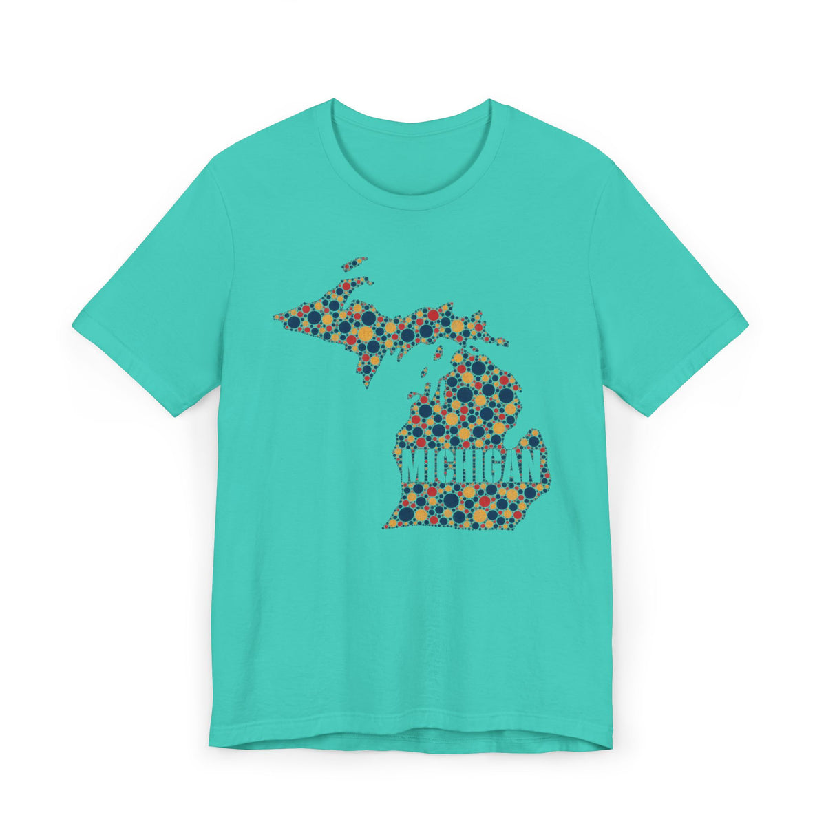 Michigan State Floral Map T-Shirt | Michigan Outline Graphic Tee