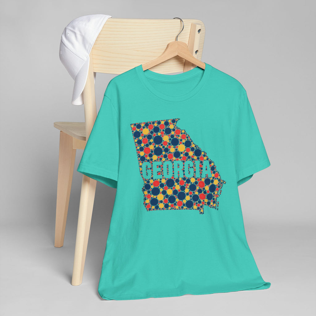 Georgia State Map Floral Pattern T-Shirt | Georgia Outline Graphic Tee