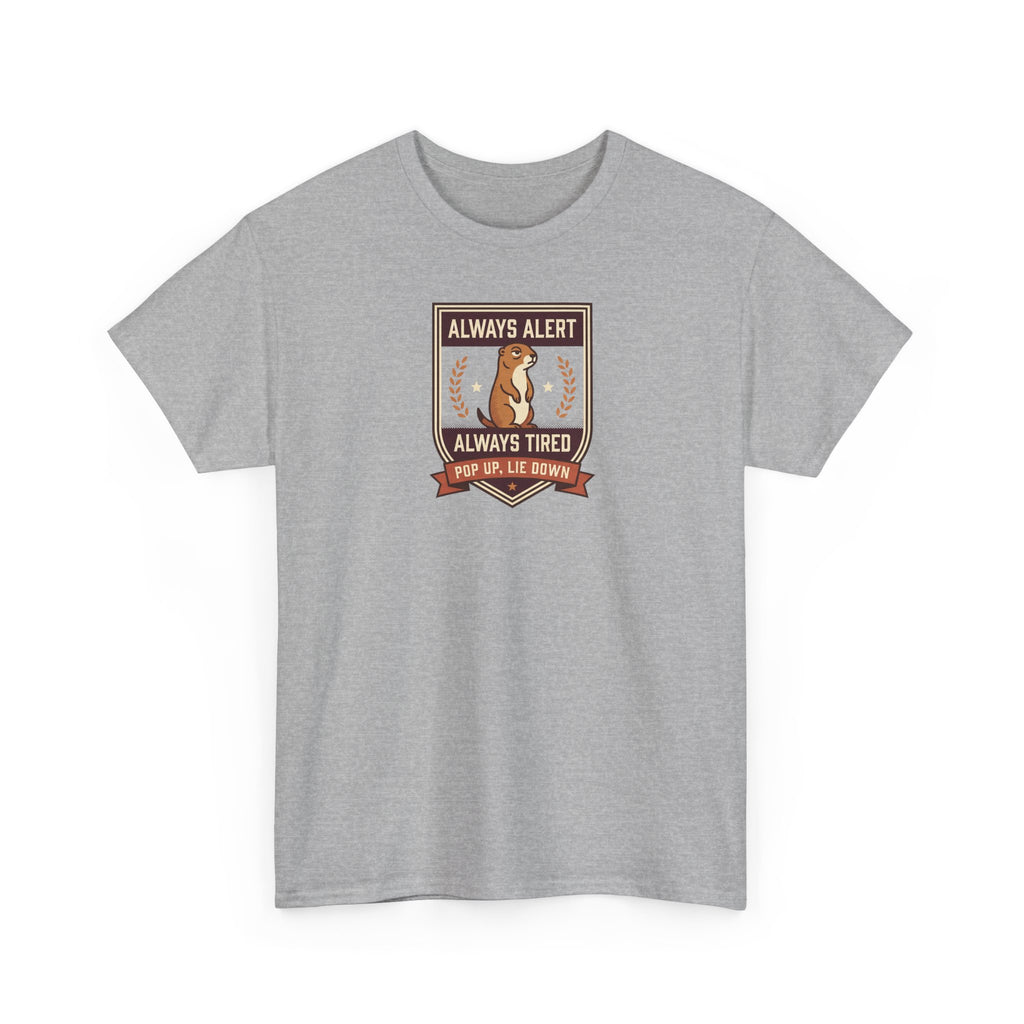 Sport grey crewneck T-shirt with badge logo print on chest