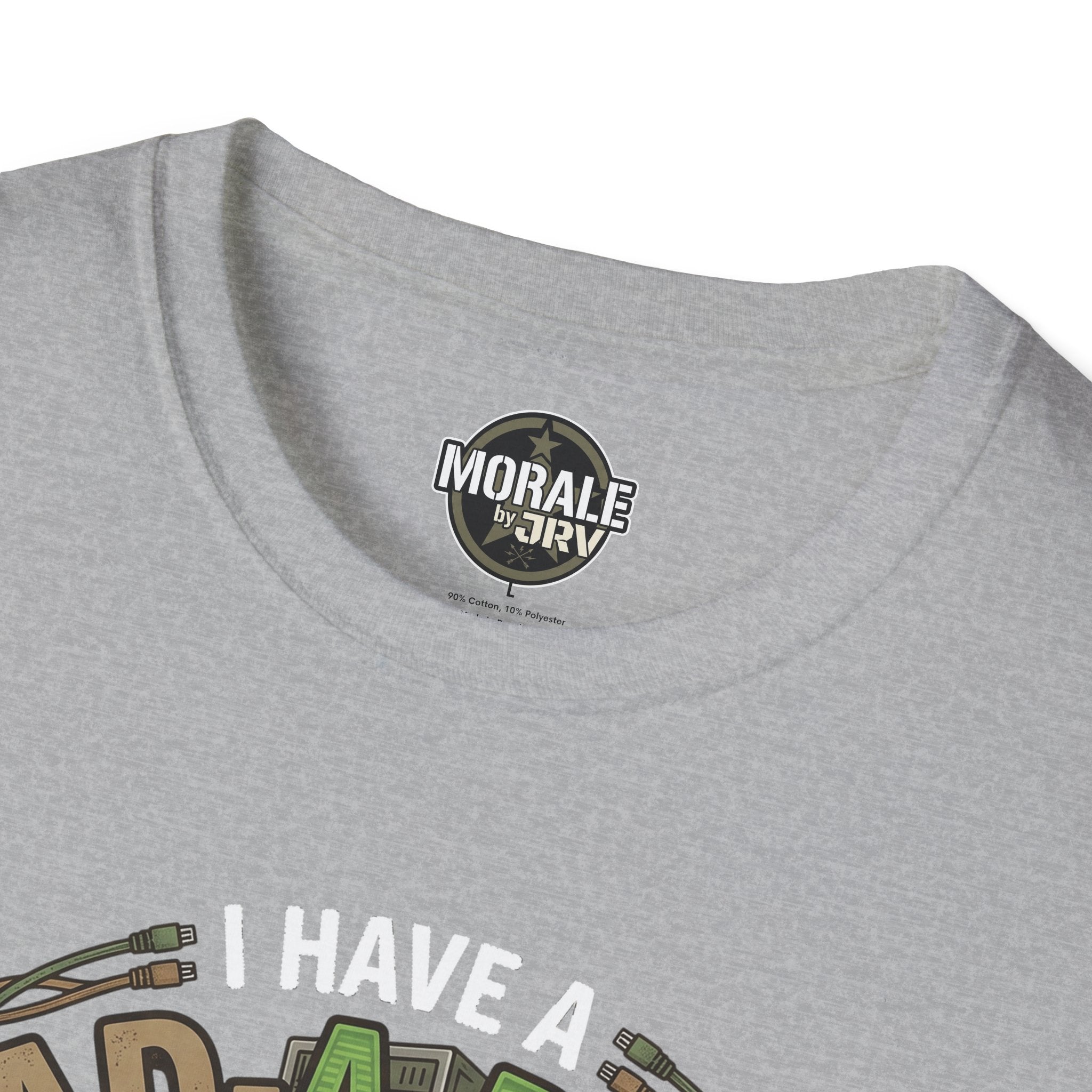 Sport Grey T-shirt neckline with small logo and “I HAVE A” print