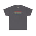 Charcoal T-shirt with 'Brothers in Arms Forever' retro block text and stars