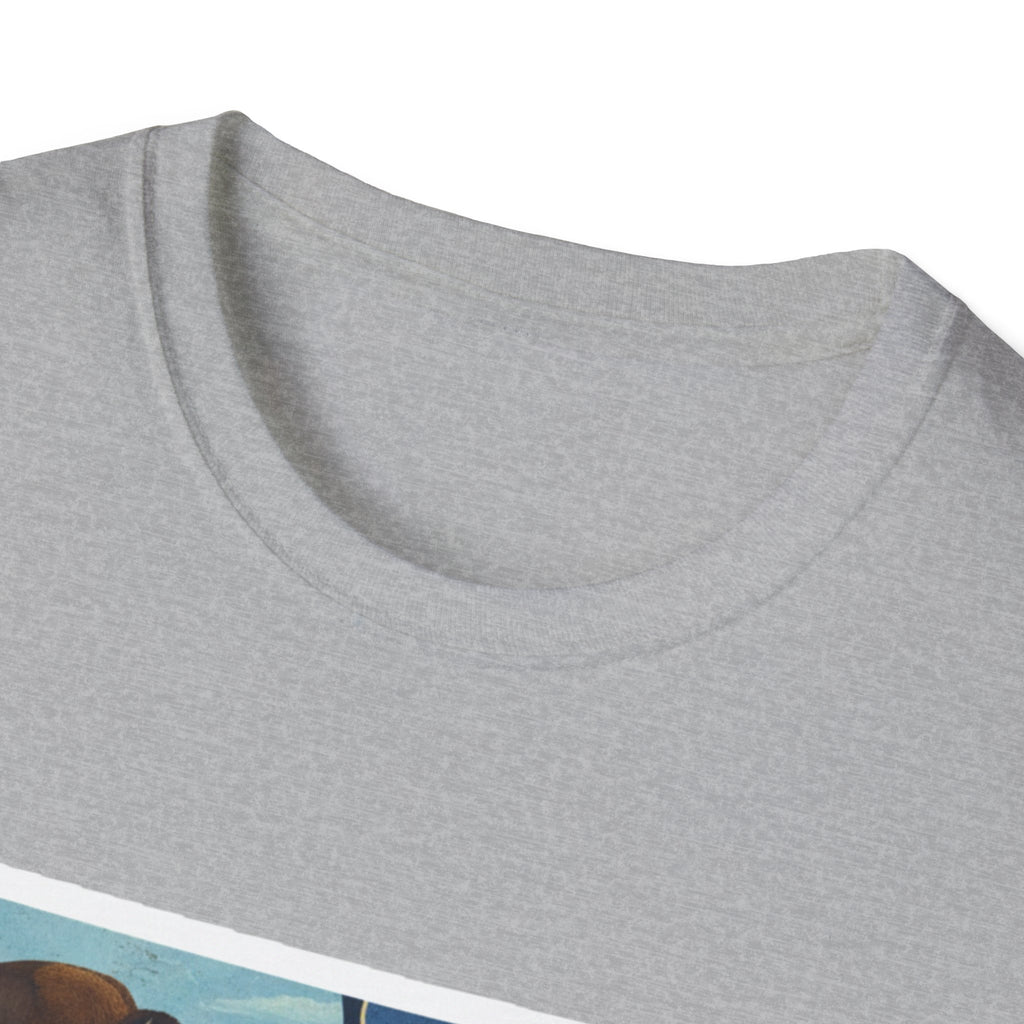 Heather grey T-shirt neckline detail