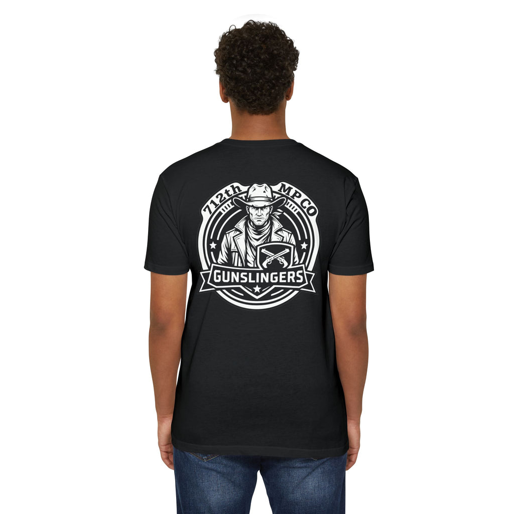 Black PT shirt with Gunslingers graphic on back