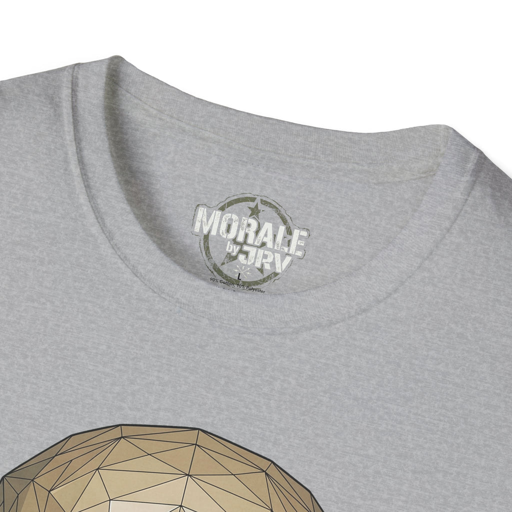 Sport grey T-shirt neckline and small printed collar label