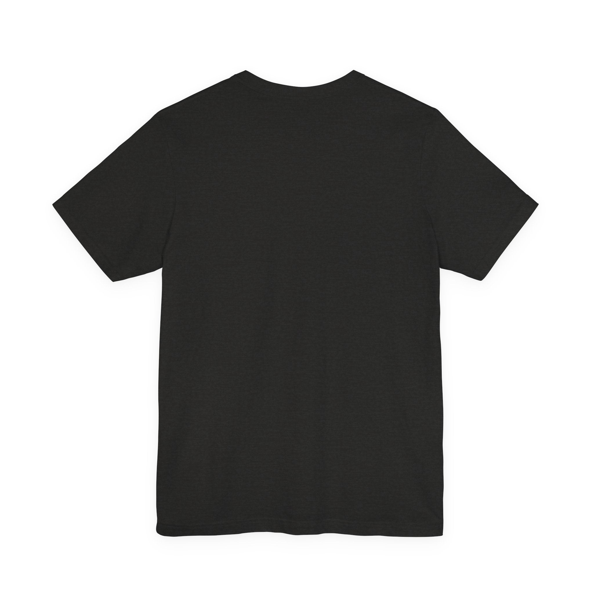 Black unisex t-shirt, crew neck, solid front