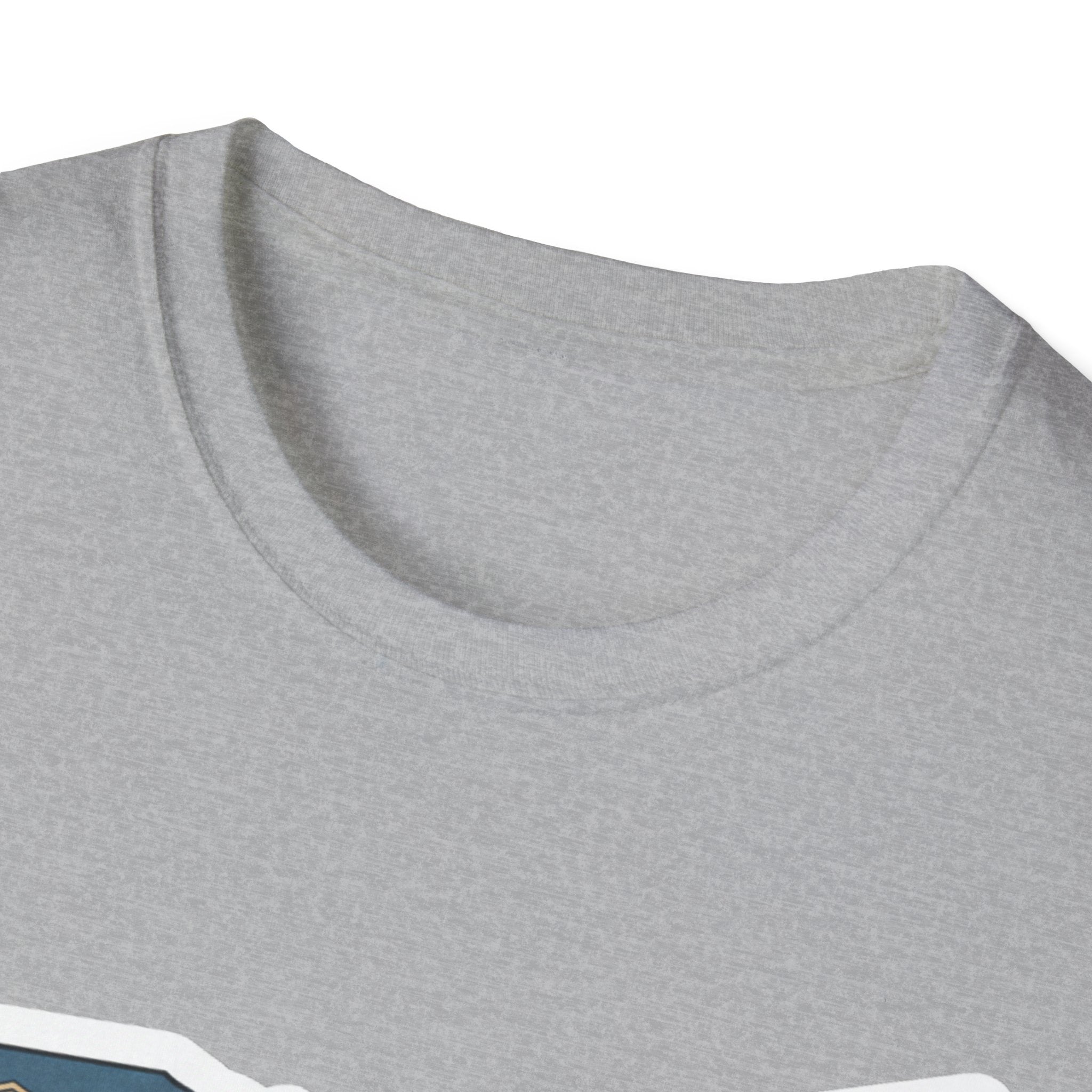Ohio graphic T-shirt (Sport Grey) close-up of crew neckline and collar stitching
