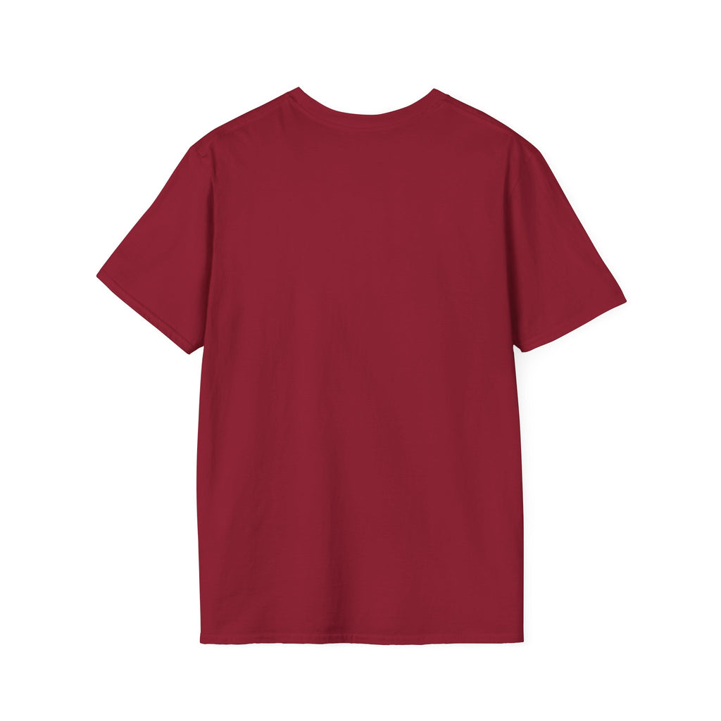 Crimson plain T-shirt, short-sleeve crew neck