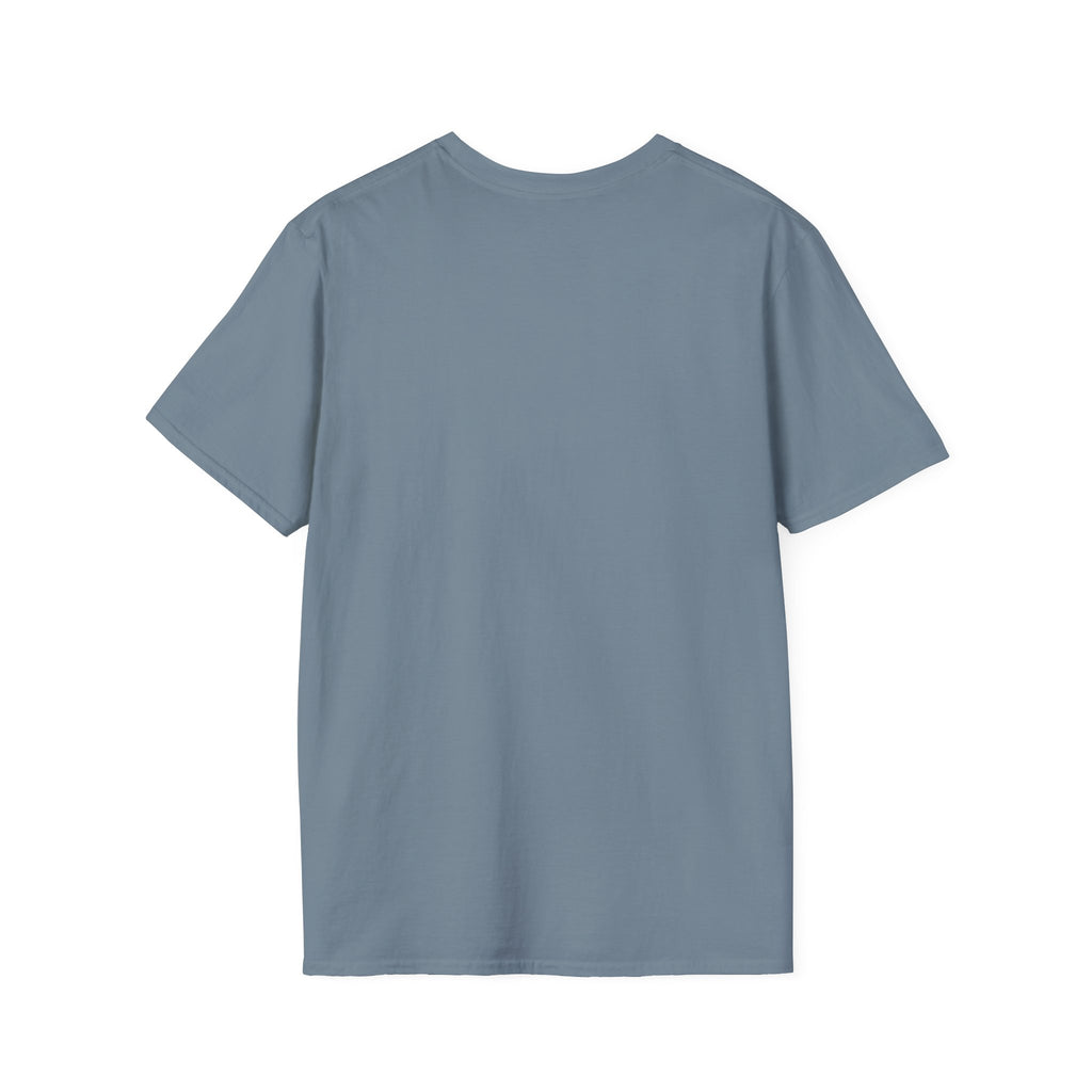Light blue short-sleeve T-shirt, plain front with crew neck