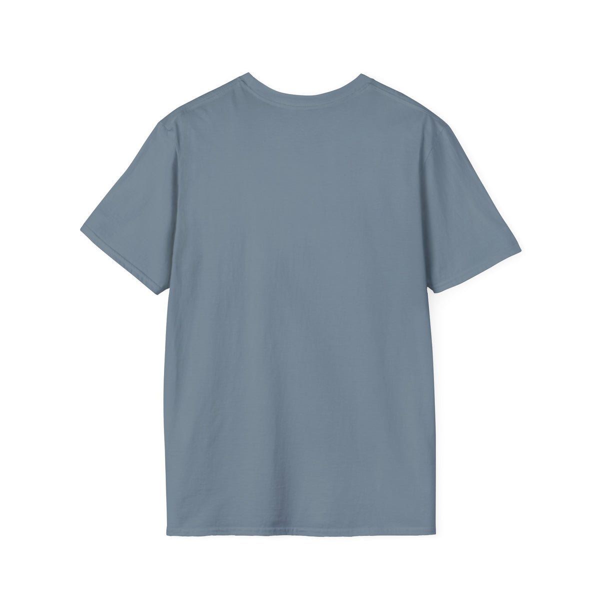 Light blue short-sleeve T-shirt, plain front with crew neck