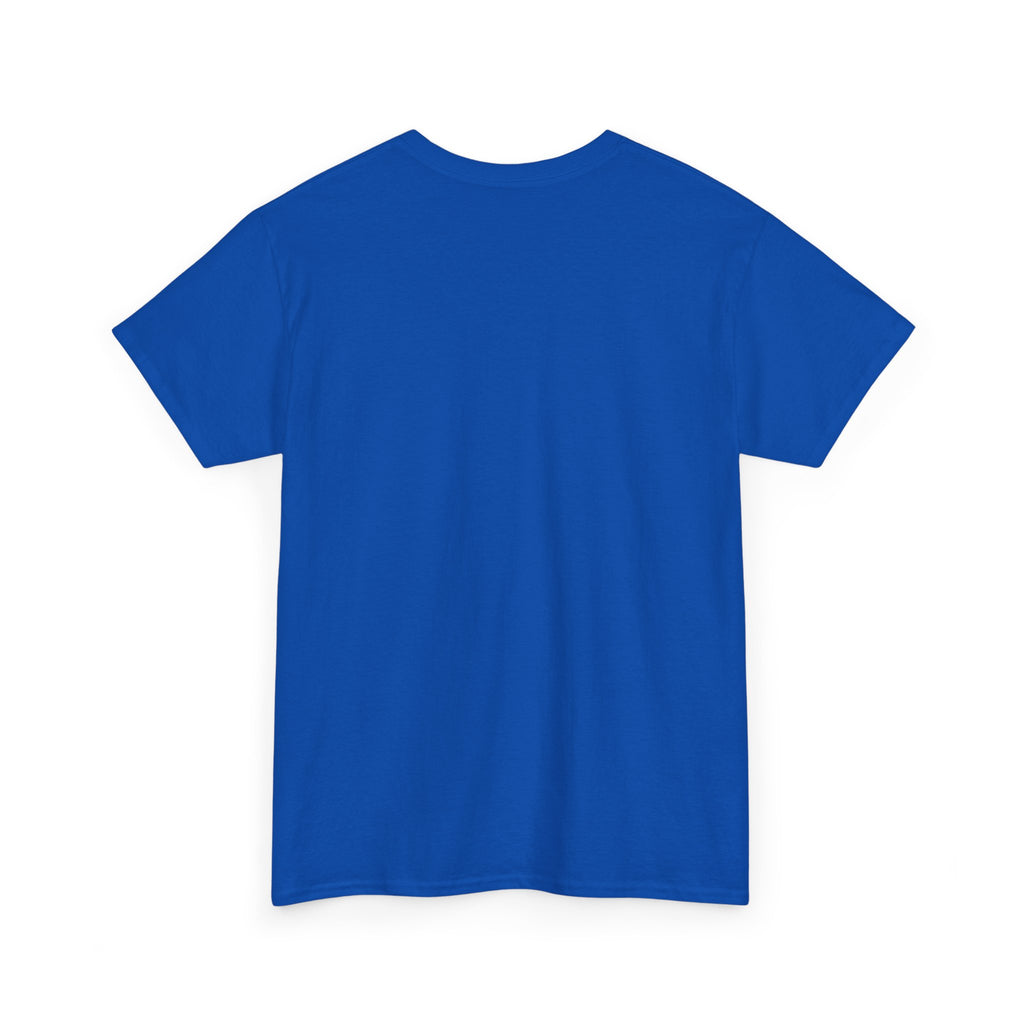 Royal blue T-shirt back, plain crew neck short sleeves