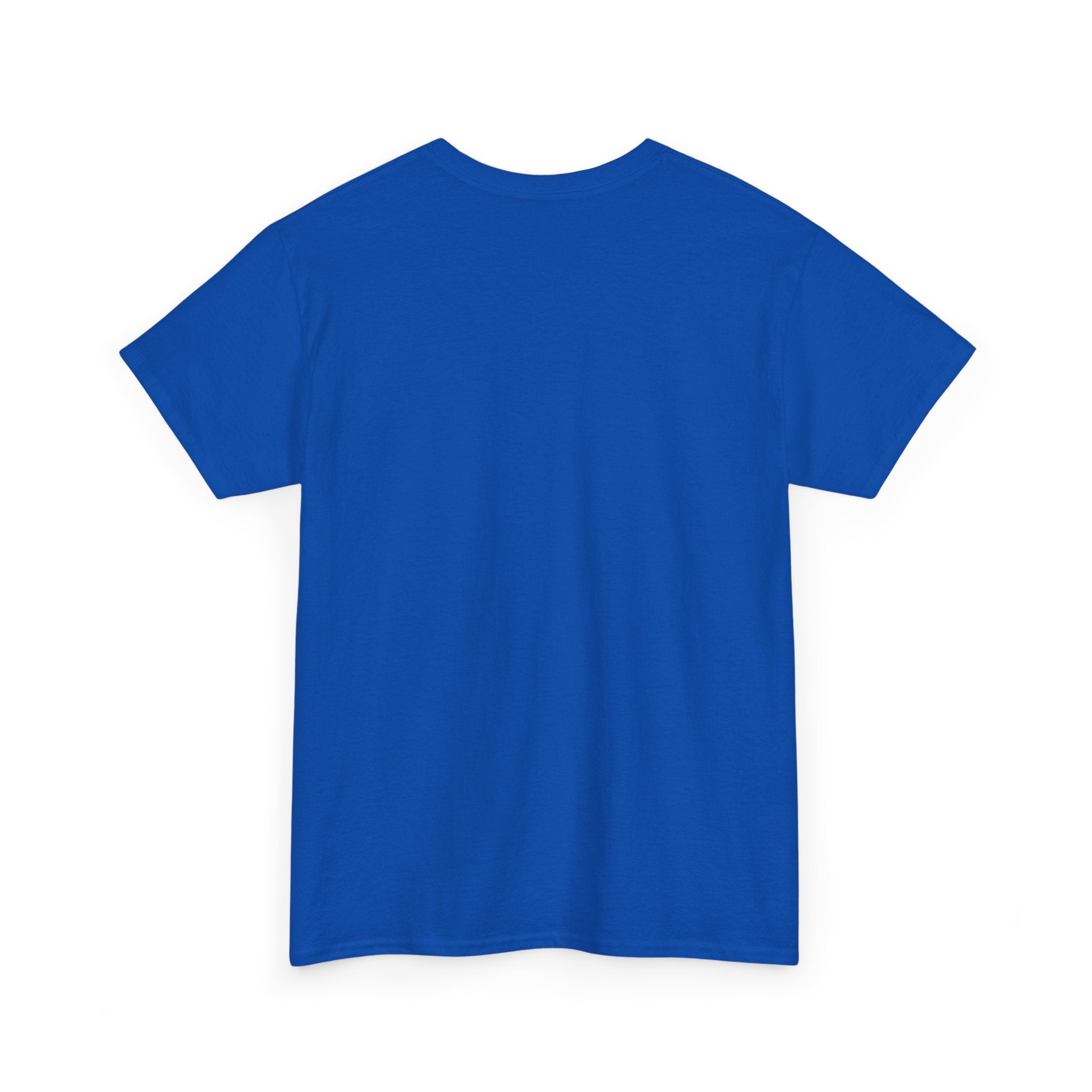 Royal blue T-shirt back, plain crew neck short sleeves