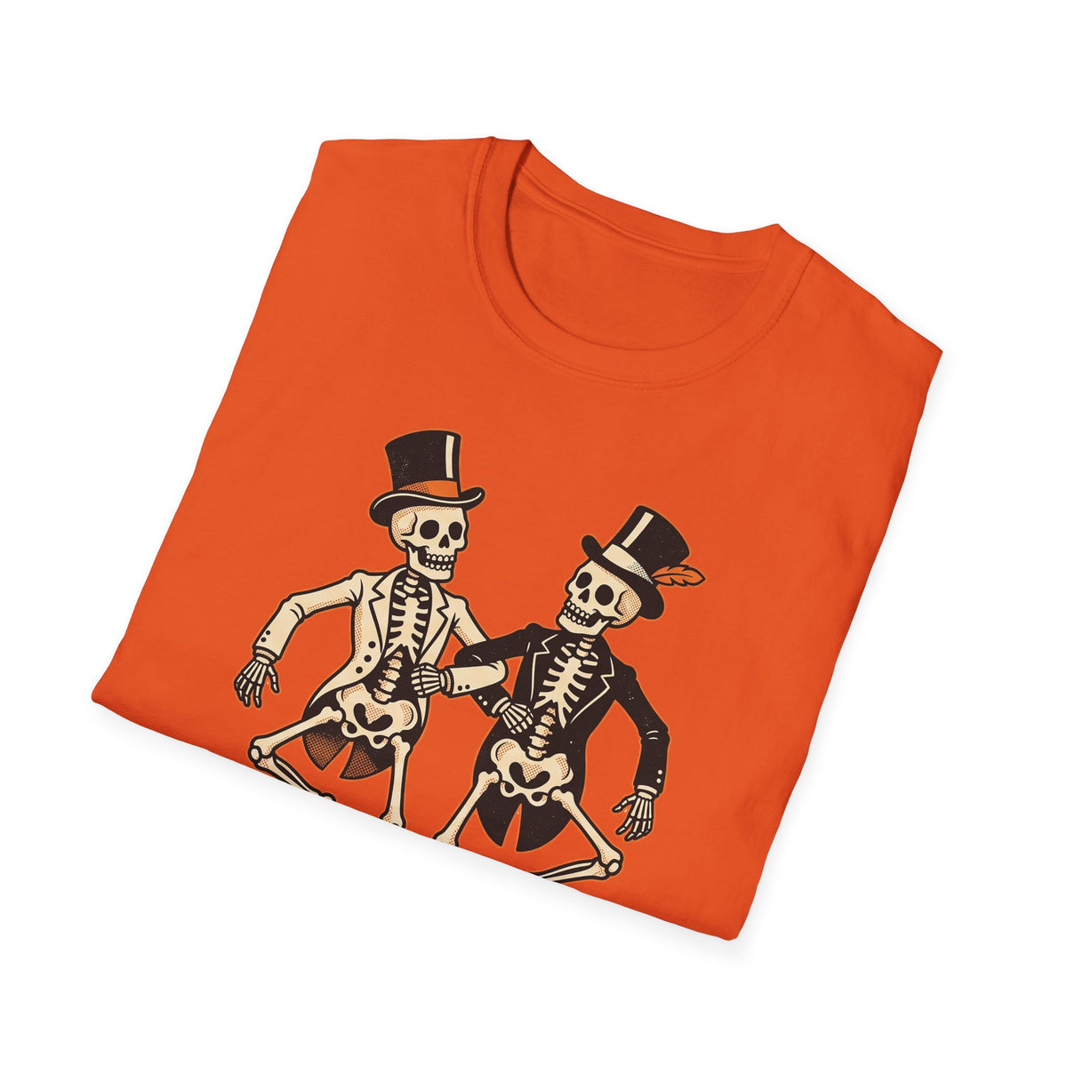 Dancing Skeletons The Graveyard Shift T-Shirt - Vintage Halloween Tee