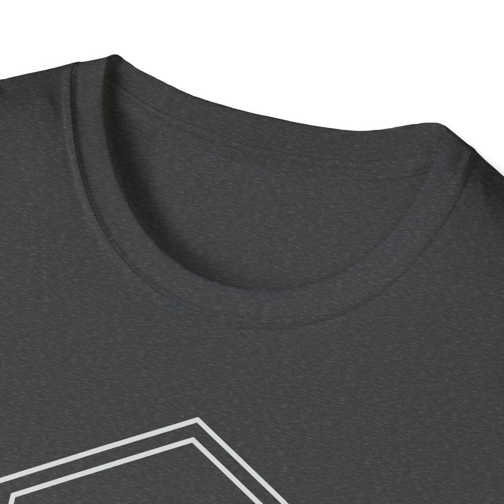 Dark charcoal T-shirt crew neck with partial boot graphic print