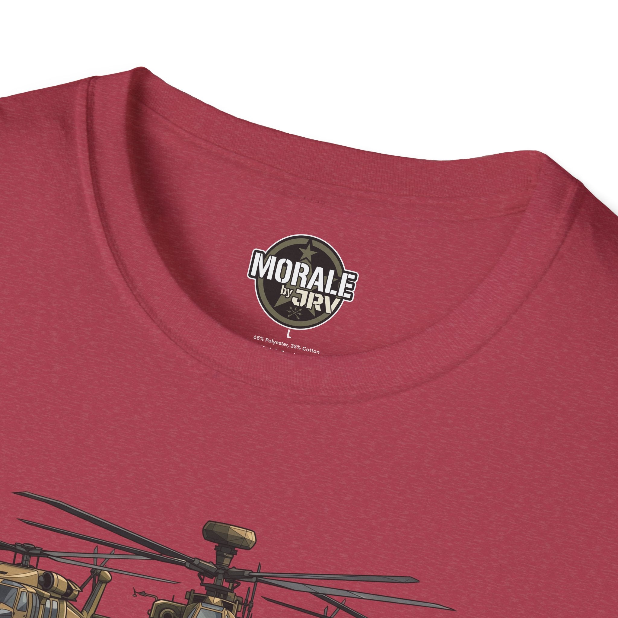 Maroon T-Shirt mit „Morale by DRIVE“-Logo am Rundhalsausschnitt
